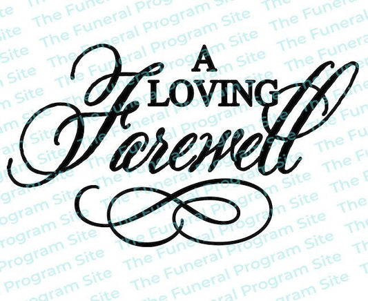 A Loving Farewell Funeral Program Title - The Funeral Program Site