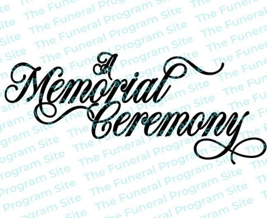 A Memorial Ceremony Funeral Program Title - The Funeral Program Site