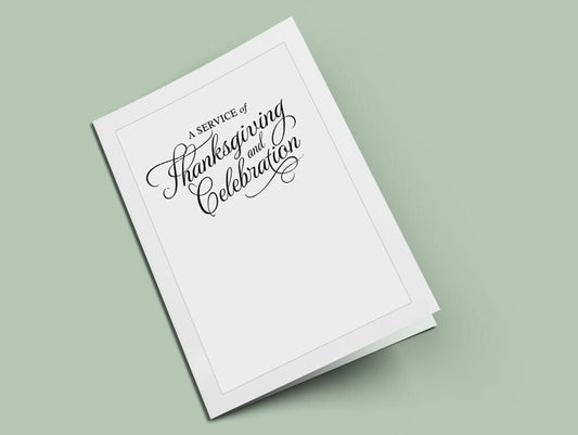 A Service of Celebration and Thanksgiving Funeral Program Title - The Funeral Program Site