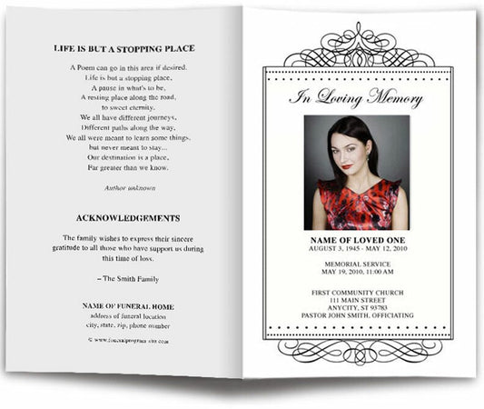 Accent Funeral Program Template - The Funeral Program Site