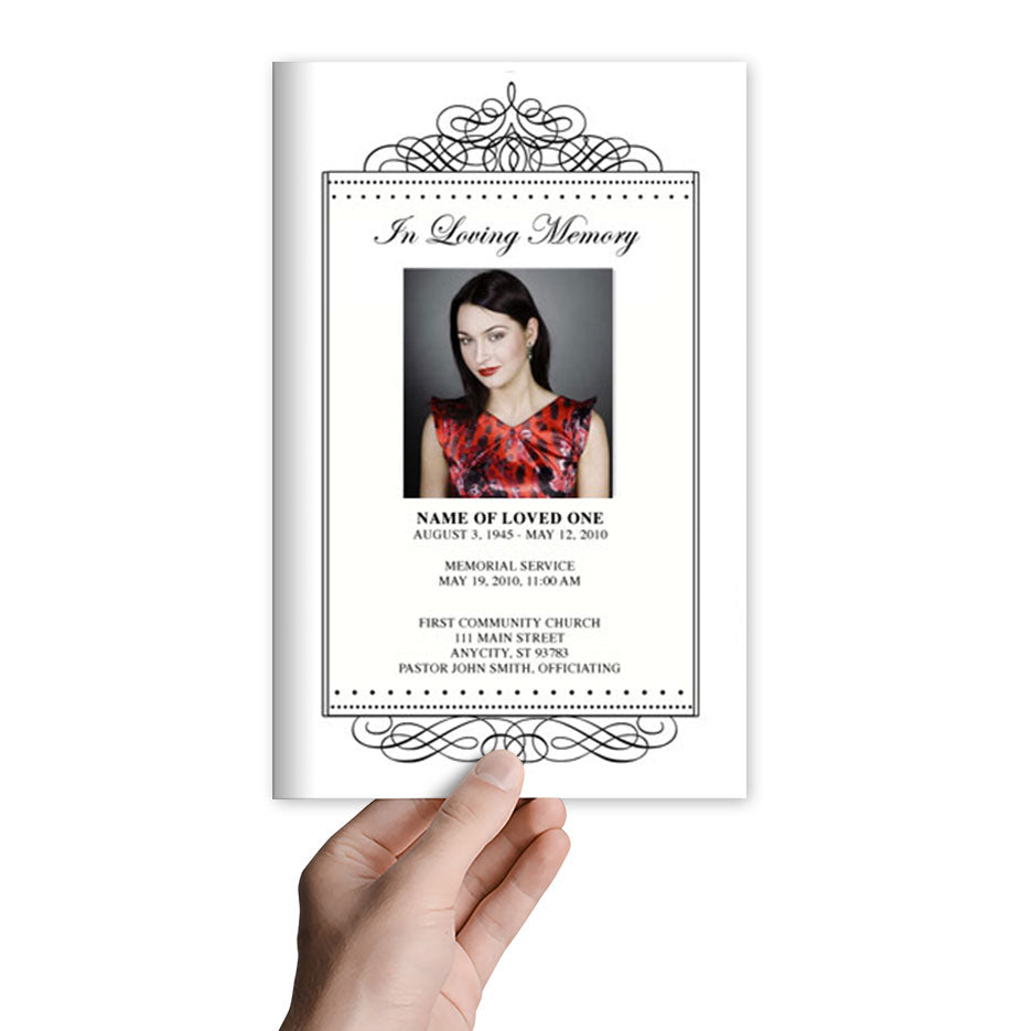 Accent Funeral Program Template.