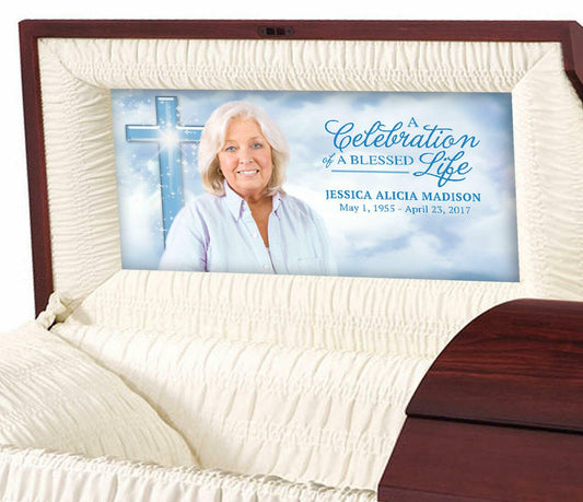 Adoration Cross Casket Head Panel Insert - The Funeral Program Site
