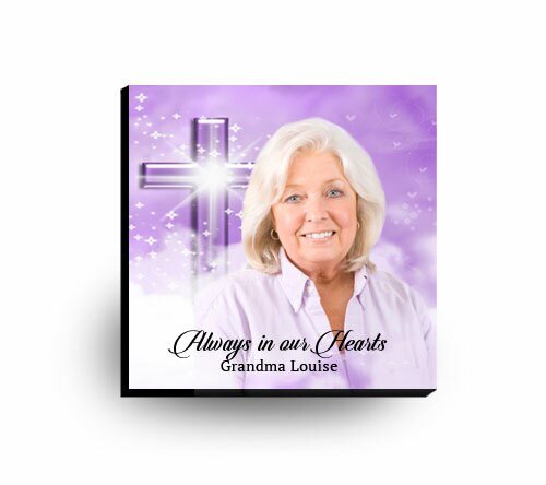 Adoration Square Hardboard Memorial Refrigerator Magnet - The Funeral Program Site