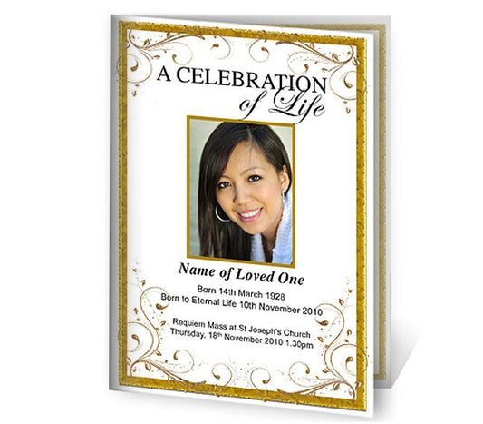 Affinity A4 Funeral Order of Service Template - The Funeral Program Site