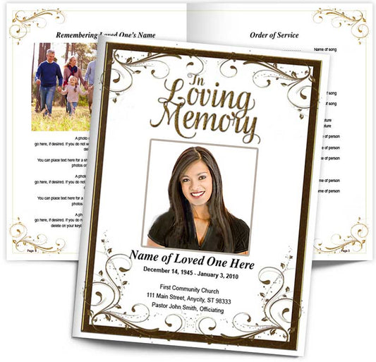 Affinity Funeral Booklet Template - The Funeral Program Site