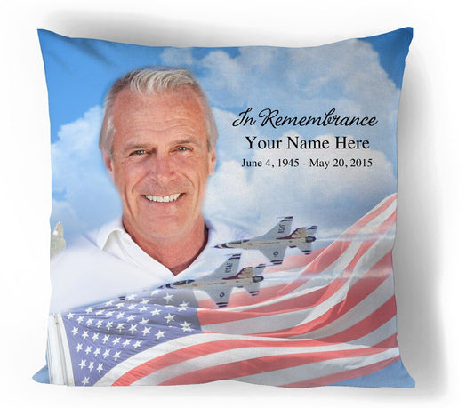 Air Force In Loving Memory Toss Pillow - The Funeral Program Site
