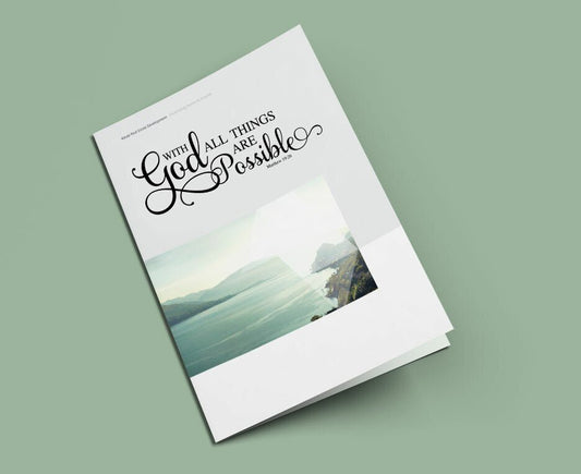 All Things Are Possible Bible Verse Word Art - The Funeral Program Site