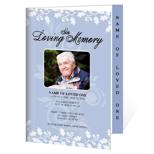 Allegro 4-Sided Graduated Funeral Program Template (Changeable Color).