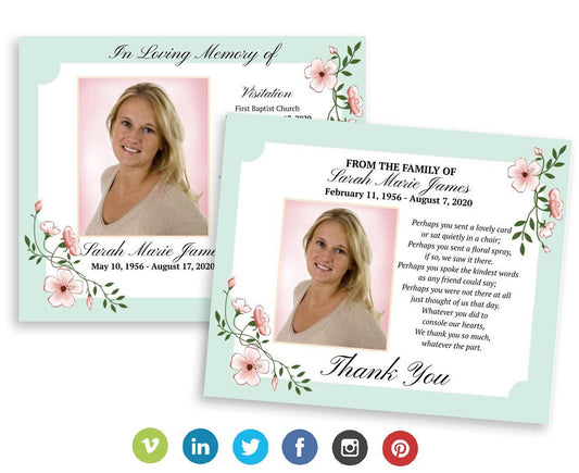 Allison Social Media Funeral Announcement Templates - Google Docs - The Funeral Program Site