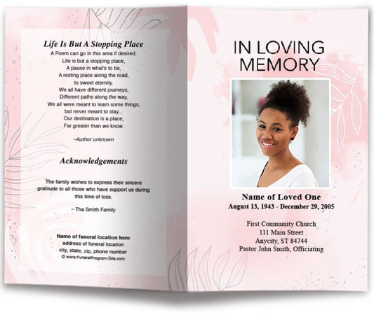 Alumni Funeral Program Template - The Funeral Program Site