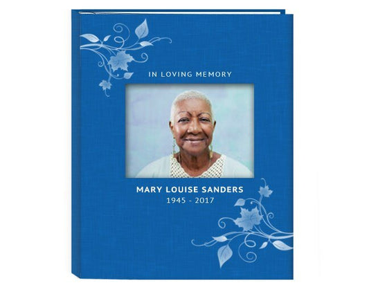 Ambassador Linen Memorial Funeral Guest Book - The Funeral Program Site