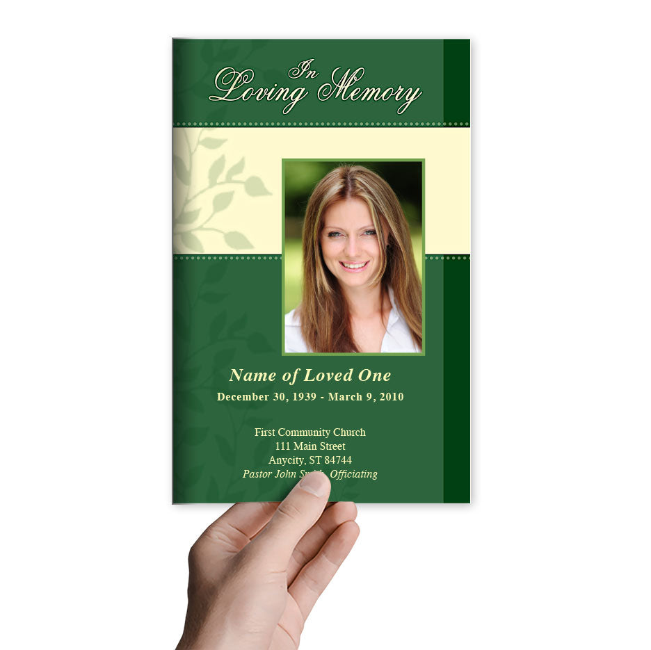 Ambience Funeral Program Template.