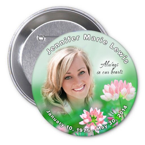 Ambrosia Memorial Button Pin (Pack of 10) - The Funeral Program Site