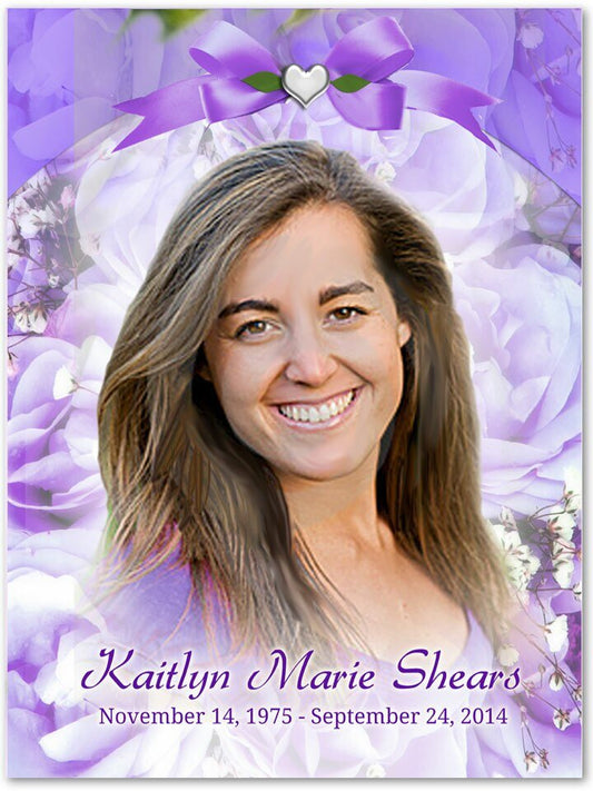Amethyst Funeral Poster Memorial Portrait - The Funeral Program Site