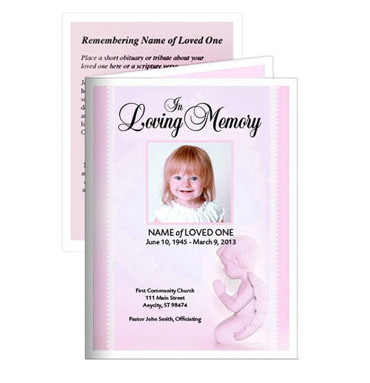 Angela Small Memorial Card Template - The Funeral Program Site