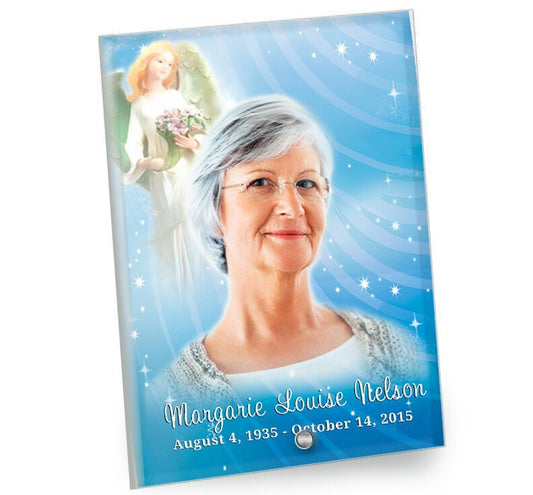 Angelic Beveled Glass Memorial Portrait - The Funeral Program Site