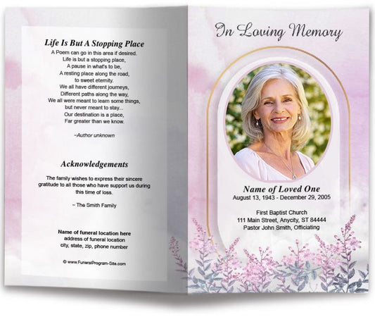 Archway Funeral Program Template - The Funeral Program Site