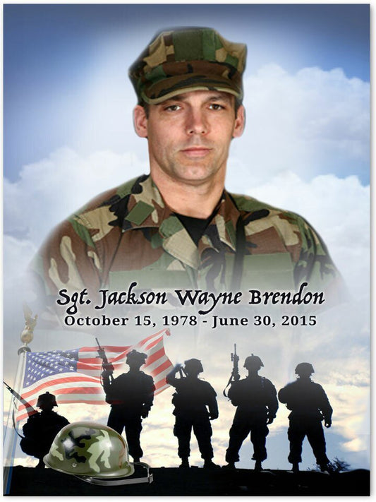 Army Funeral Poster Memorial Portrait - The Funeral Program Site