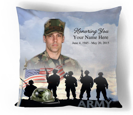 Army In Loving Memory Memorial Pillow - The Funeral Program Site