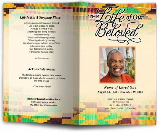 Ashanti Funeral Program Template - The Funeral Program Site
