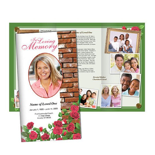 Austere Trifold Funeral Brochure Template - The Funeral Program Site