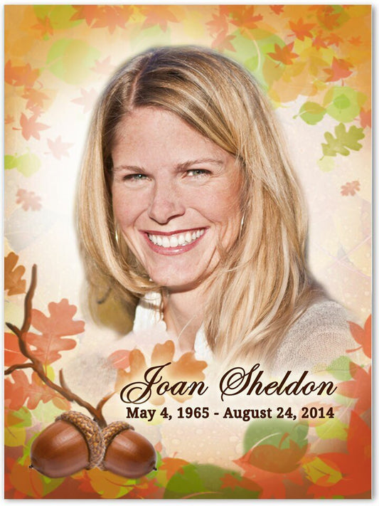 Autumn Funeral Poster Memorial Portrait - The Funeral Program Site