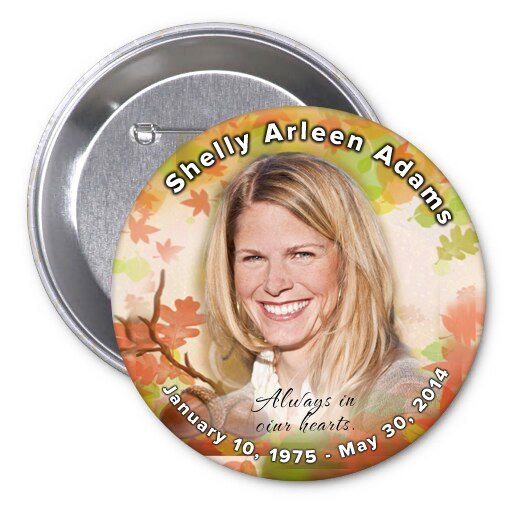 Autumn Memorial Button Pin (Pack of 10) - The Funeral Program Site
