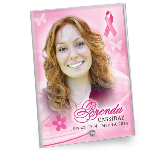 Awareness Beveled Glass Memorial Portrait - The Funeral Program Site