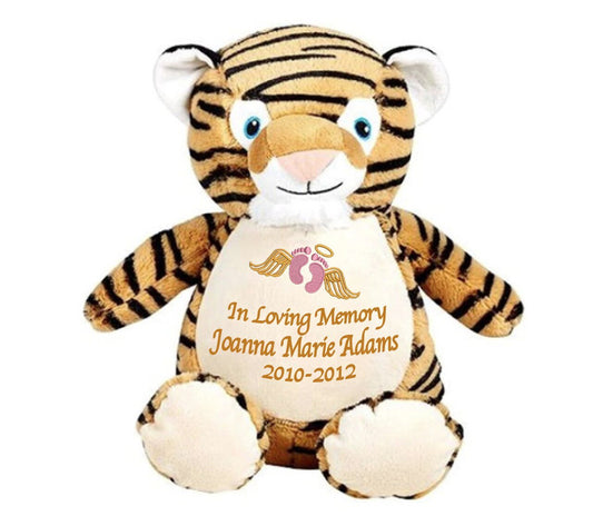 Baby Tiger Memorial Stuffed Animal - Urn - The Funeral Program Site