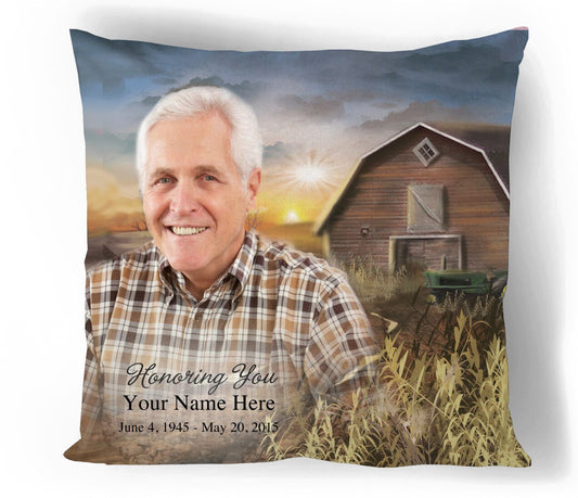 Barn In Loving Memory Toss Pillow - The Funeral Program Site