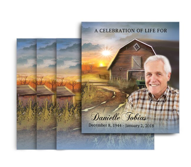 Barn Memorial Cards Done For You Design & Print (Pack of 50) - The Funeral Program Site