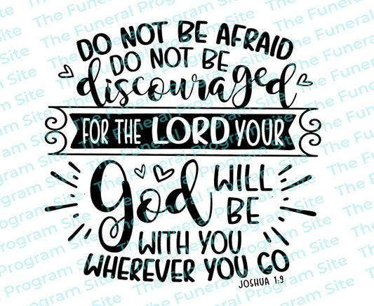 Be With You Bible Verse Word Art - The Funeral Program Site
