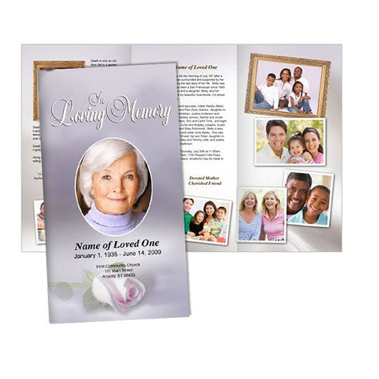 Beloved Trifold Funeral Brochure Template - The Funeral Program Site