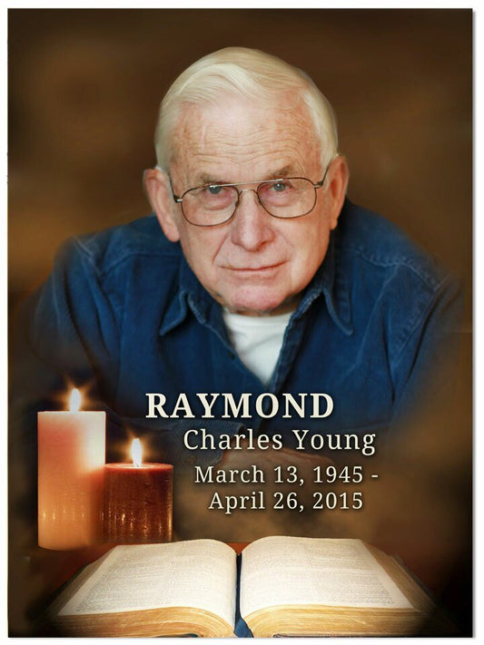 Bible Funeral Poster Memorial Portrait - The Funeral Program Site