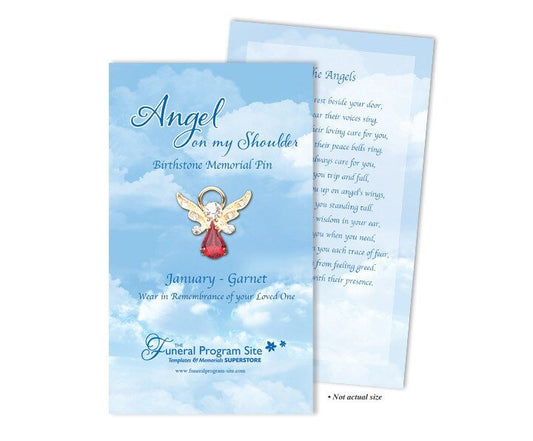 Birthstone Angel Pin - The Funeral Program Site
