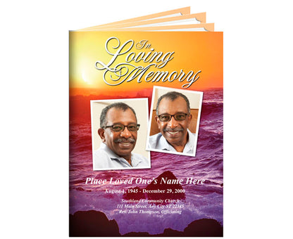 Twilight Funeral Booklet Template.