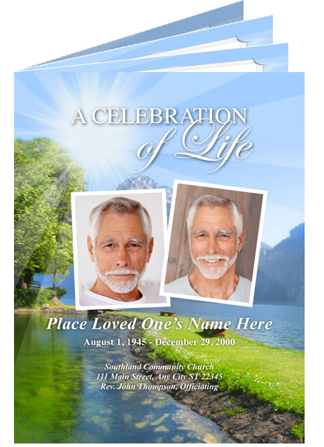 Reflection Funeral Booklet Template.