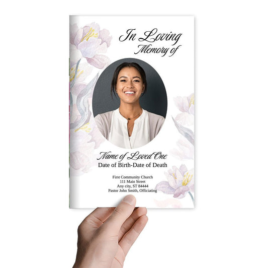 Botanical Online Funeral Program Template - The Funeral Program Site