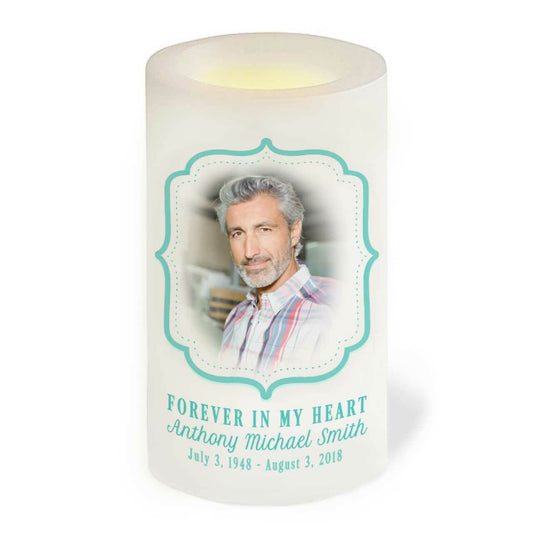 Brandon Personalized Flameless LED Memorial Candle - The Funeral Program Site