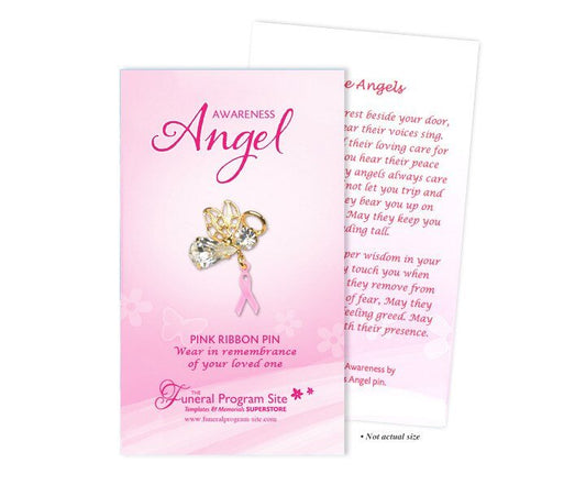 Breast Cancer Awareness Angel Pin - The Funeral Program Site