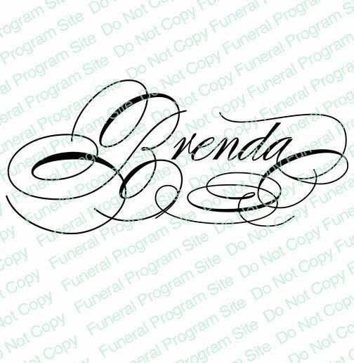 Brenda Name Word Art - The Funeral Program Site
