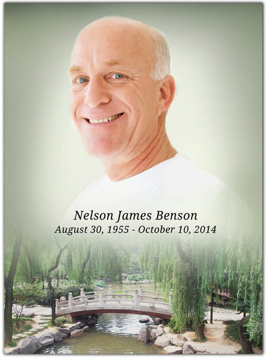 Bridge Funeral Poster Memorial Portrait - The Funeral Program Site