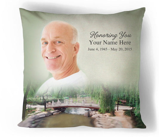 Bridge In Loving Memory Memorial Pillow - The Funeral Program Site