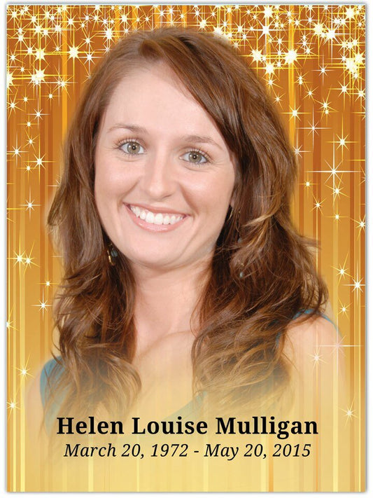 Brilliance Funeral Poster Memorial Portrait - The Funeral Program Site