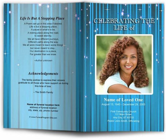 Brilliance Funeral Program Template - The Funeral Program Site