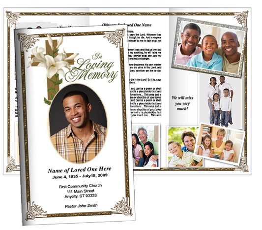 Bethany Trifold Funeral Brochure Template