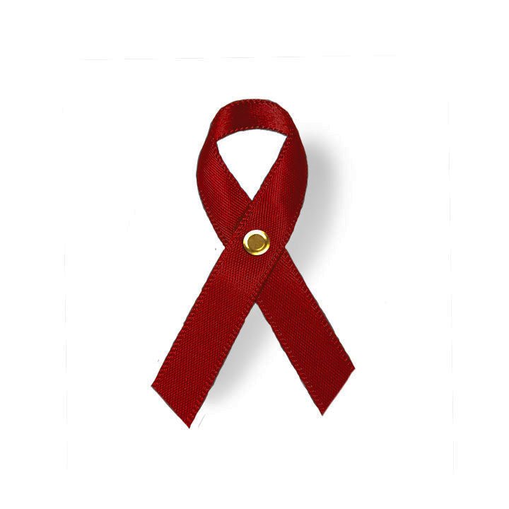 Burgundy Cancer Ribbon, Awareness Ribbons (No Personalization) - Pack of 10 - Celebrate Prints