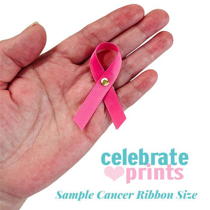 Burgundy Cancer Ribbon, Awareness Ribbons (No Personalization) - Pack of 10 - Celebrate Prints