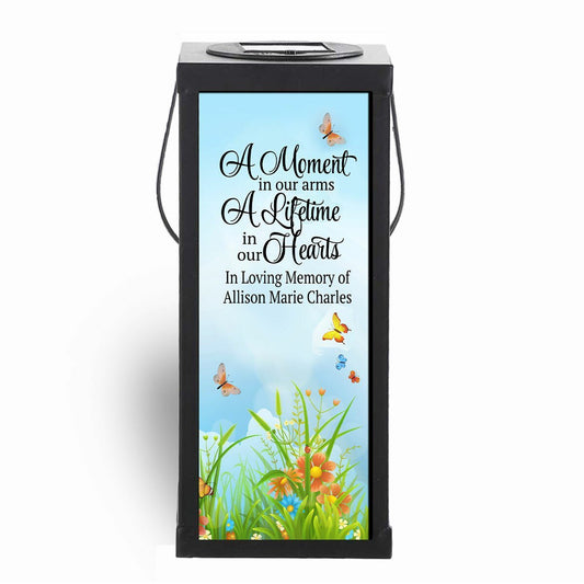 Butterflies Solar Powered Memorial Lantern - The Funeral Program Site