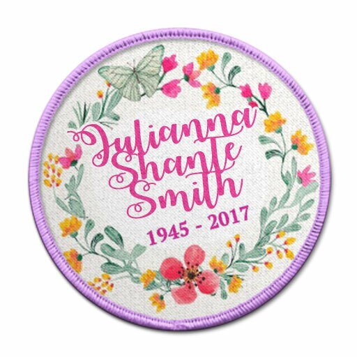 Butterfly Wreath In Memory Of Patch - The Funeral Program Site